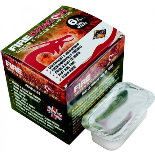 BCB NATO Issue Fire Dragon Solid Gel Camping Stove Fuel 6 x27g 